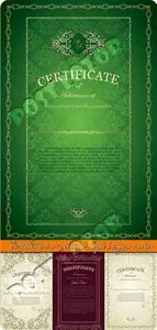 Certificate vintage style design vector