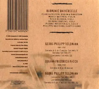 Florian Deuter, Harmonie Universelle - Telemann & Fasch: Sonatas & Concertos (2005)