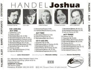 Rudolph Palmer - Handel: Joshua (1991)