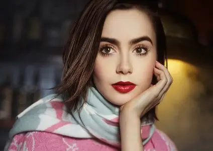 Lily Collins by Karl Lagerfeld for Barrie Fall/Winter 2014-2015 Campaign