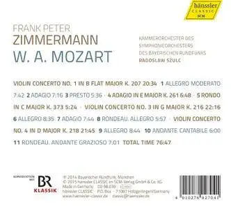 Frank Peter Zimmermann - Mozart - Violin Concertos Nos. 1, 3, 4 (2015) {Hänssler Classic 98.039}