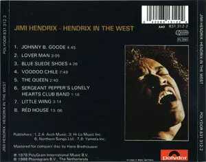 Jimi Hendrix - Hendrix In The West (1972) [Polydor 831 312-2, 1988]
