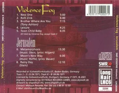 Violence Fog & Jerusalem - SWF-Sessions Volume 6 (1971) Re-up
