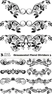 Vectors - Ornamental Floral Dividers 3