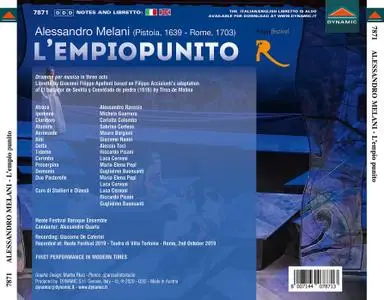 Alessandro Quarta, Reate Festival Baroque Ensemble - Alessandro Melani: L'empio punito (2020)