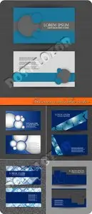 Business cards blue vector
