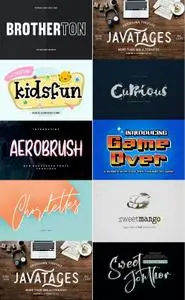 Pack of 9 Creative Fonts