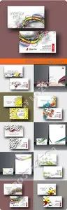 Business card art style vector 3