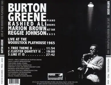 Burton Greene - Live At The Woodstock Playhouse 1965 (2010) {Porter Records PRCD-4040}