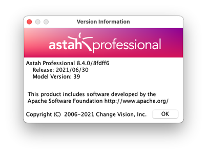 Change Vision Astah Professional 8.4.0 (macOS / Linux)