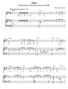 Alfie - Barbra Streisand, Cher, Dionne Warwick, Sonny Rollins, Stevie Wonder (Piano-Vocal-Guitar)
