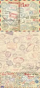 Travel Stamps Vector
