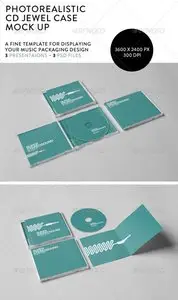 GraphicRiver Realistic CD Jewel Case Mock-Up