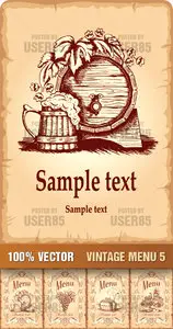 Stock Vector - Vintage Menu 5