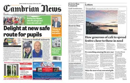 Cambrian News Arfon & Dwyfor – 03 January 2020