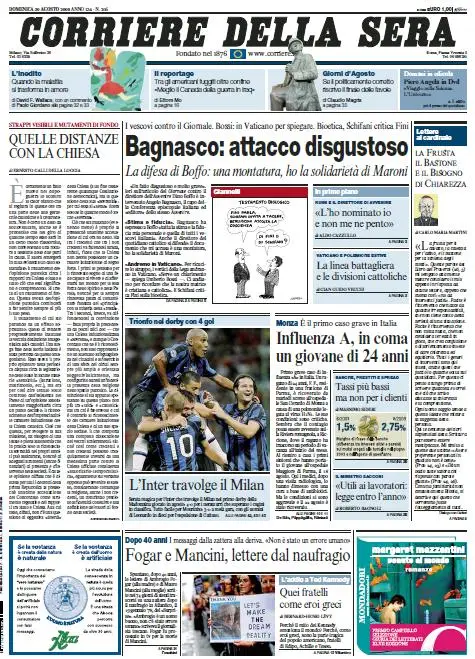 Il Corriere della Sera (30-08-09)