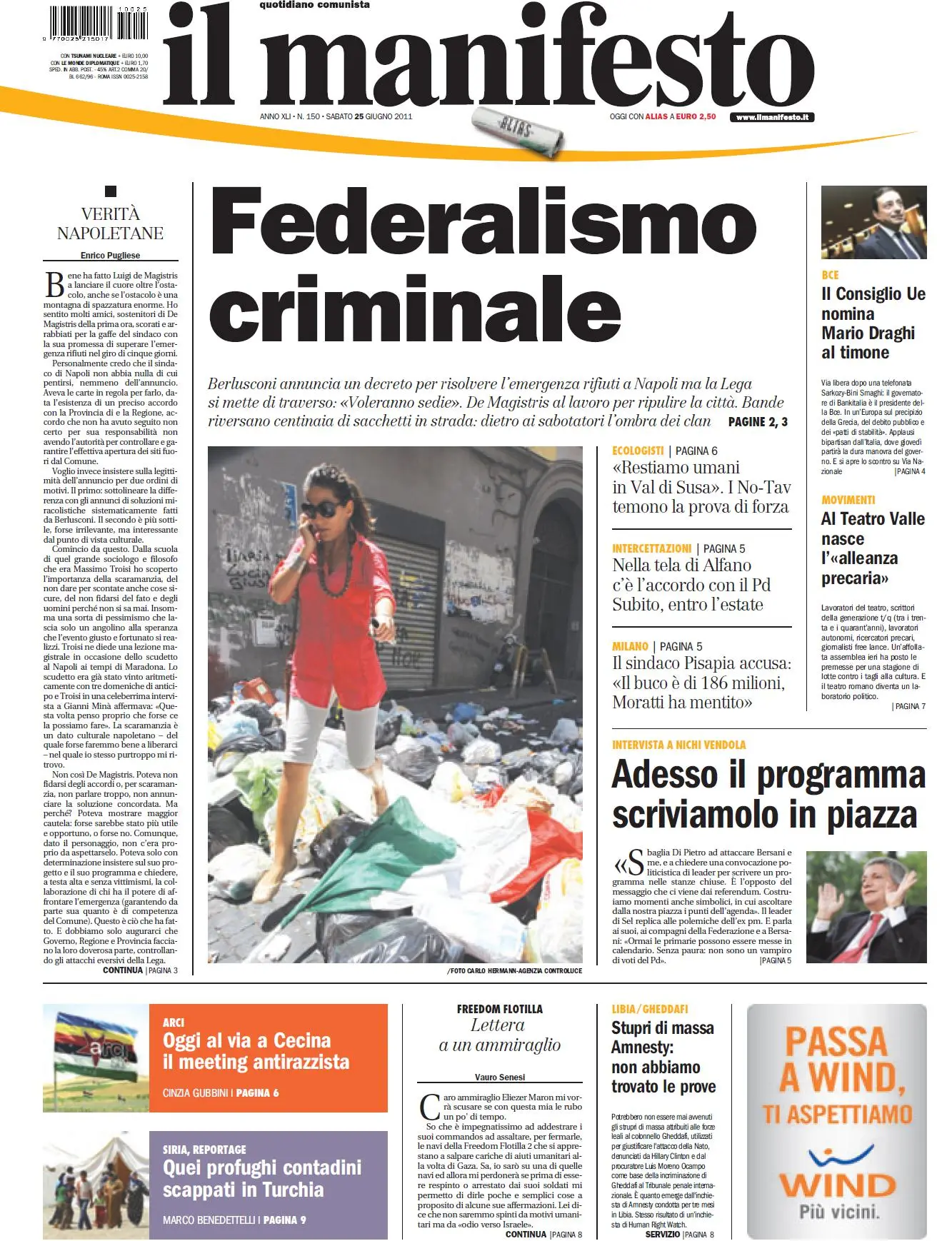 IL MANIFESTO 25 GIUGNO 2011