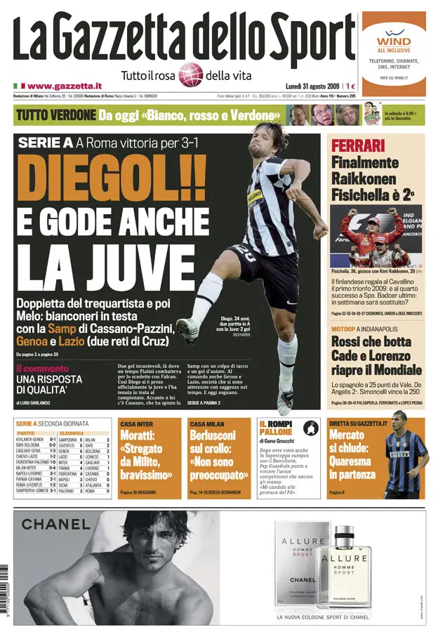 la Gazzetta dello sport (31-08-09)