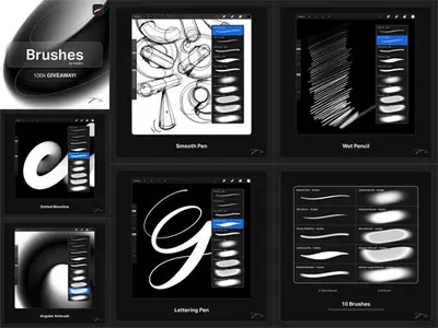 Sketch Lettering Brushes Set for Procreate