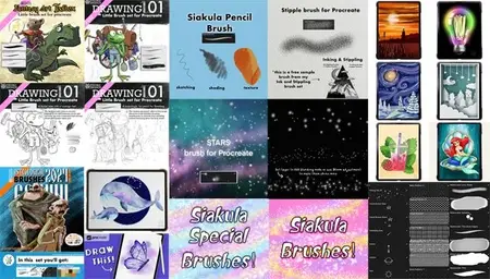 Procreate Bundle - 10+ Sets of Brushes & Swatches