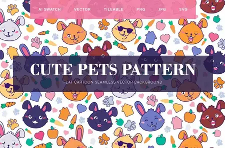 EE - Cute Bunny Seamless Pattern XX5MM3B