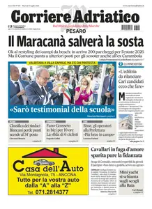 Corriere Adriatico Pesaro - 8 Luglio 2025