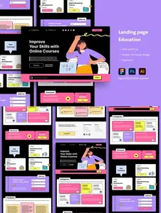 Online Learning Courses Website Landing Page VSS45CZ