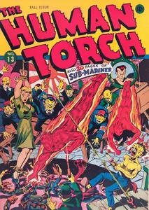 Human Torch 013 1943 Timely c2c IFC fiche chums scans Mark Bowen fills