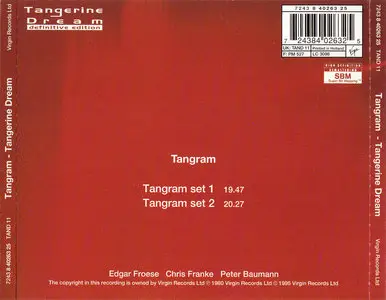 Tangerine Dream - Tangram (1980)  [1995, Definitive Edition, SBM Remaster] (Repost)