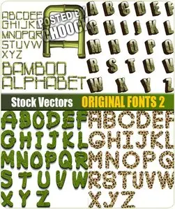 Original fonts 2 - Stock Vector