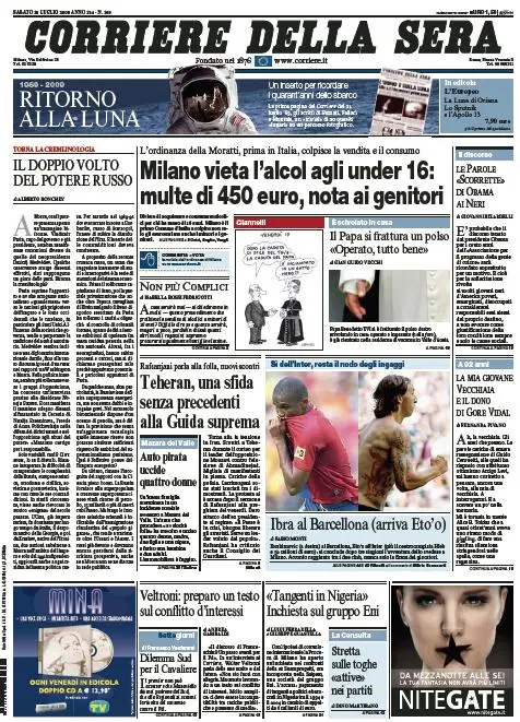 Il Corriere della Sera (18-07-09)