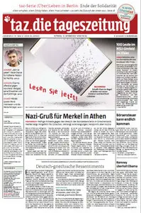 Tageszeitung TAZ vom 10 Oktober 2012