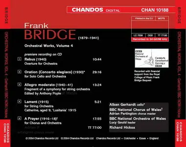 Frank Bridge: Orchestral Works, Vol.4 of 6