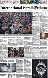 International Herald Tribune from Thursday, 03. January 2013