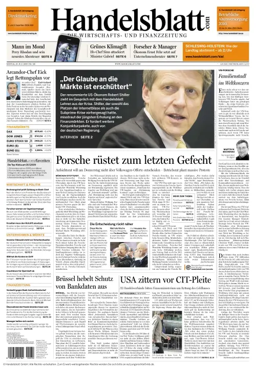 Handelsblatt vom 20.07.2009