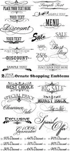 Vectors - Ornate Shopping Emblems