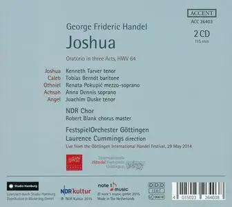 Laurence Cummings, Gottingen Festival Orchestra, NDR Choir - George Frideric Handel: Joshua (2015)