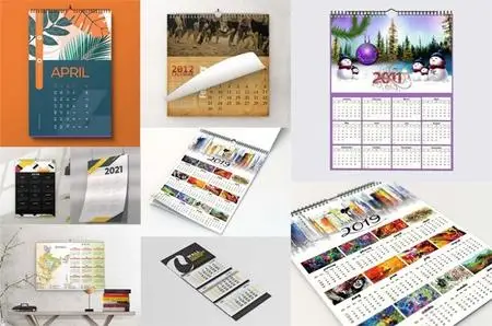 9 Calendars PSD Mockups Templates [Vol.2]