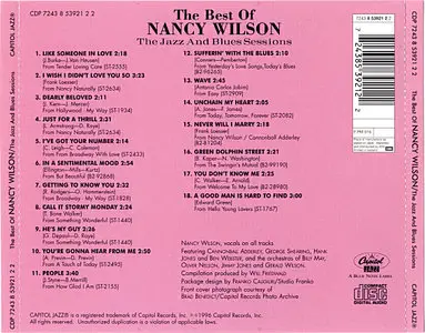 Nancy Wilson - The Jazz and Blues Sessions "The Best Of" (1996)