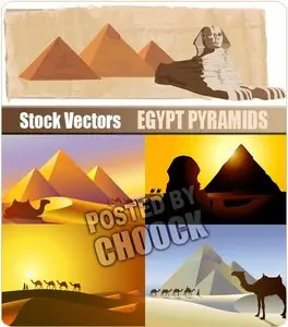 Egypt pyramids - Stock Vector