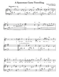 A spaceman came travelling - Chris de Burgh (Piano Vocal)