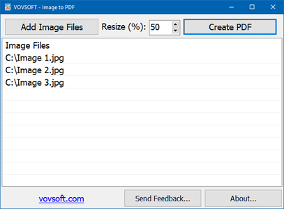 VovSoft Image to PDF 2.2