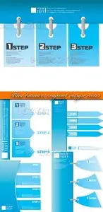 Blue banners original design vector