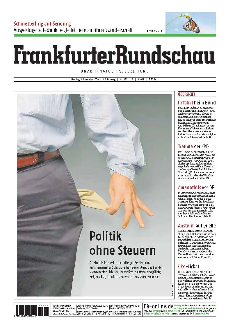 Frankfurter Rundschau vom 3. November 2009