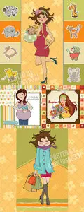 Cute woman cards