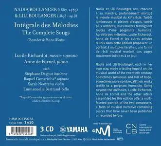Nadia & Lili Boulanger - The Complete Songs: Les heures claires (2023)