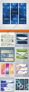 Abstract banner with polygon background vector 2