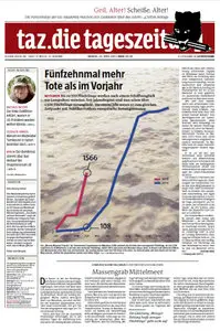 Tageszeitung TAZ vom 20 April 2015