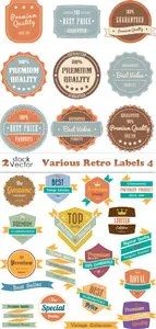 Vectors - Various Retro Labels 4