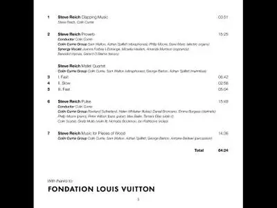 Colin Currie & Steve Reich - Live at Fondation Louis Vuitton (2019) {Colin Currie Records CCR0003}
